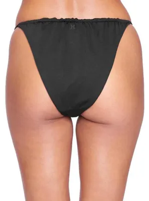 Immagine prodotto di Slip da bikini Hurley da donna, modello Cheeky con lacci sui fianchi, nero, taglia M