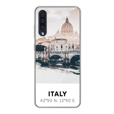 Produktbild von MuchoWow® Handyhülle Schutzhülle Hülle für Samsung Galaxy A30s Italien - Brücke - Fluss Silikon Softcase Handy Hülle - Karteninhaber