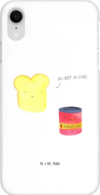 Produktbild von Mr. & Mrs. Panda Iphone XR Handyhülle Toast Marmelade - Weiß - Geschenk, Handy Case, Lustige Sprüche, Küche Deko, Toastbrot, Süß, Premium Kunststoff, Brot