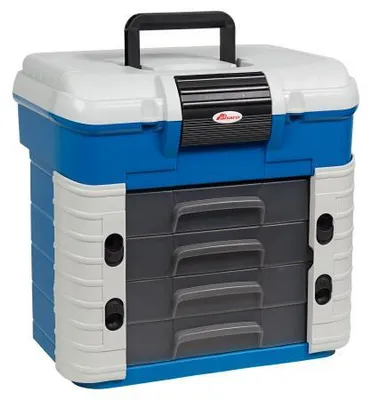 Produktbild von Askari Angelbox mit vier Schubladen und ergonomischem Sitz, Grau, 42 x 30,3 x 40 cm