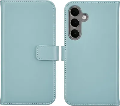 Produktbild von Selencia Echtleder Klapphülle Samsung Galaxy S25 Plus - Air Blue