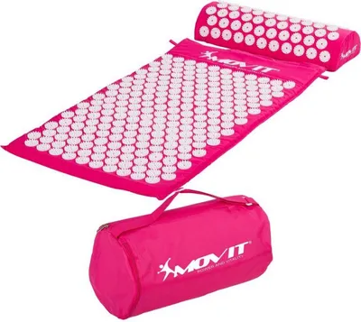 Obrázok produktu pre Akupresúrna podložka s vankúšom MOVIT 75 x 44 cm - ružová