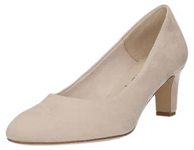 Produktbild von Tamaris Damen Pumps klassisch rund Blockabsatz samtige Haptik 1-22418-41, Größe:40 EU, Farbe:Beige