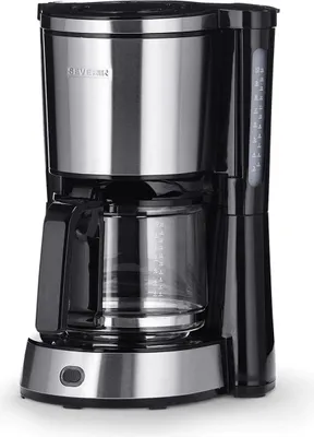 Produktbild von SEVERIN Kaffeemaschine Type KA 4822 KA 4822 aus Edelstahl, gebürstetschwarzsilber Filterkaffeemaschine Kaffeemaschine Filterkaffee Kaffeezubereiter Filterkaffeemaschine