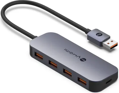 Produktbild von YHEMI Multiport Adapter USB auf USB 3.0 x 3,  USB-C x 1 Hub, Kompatibel mit MacBook Pro MacBook Air und Anderen Type C Geräten