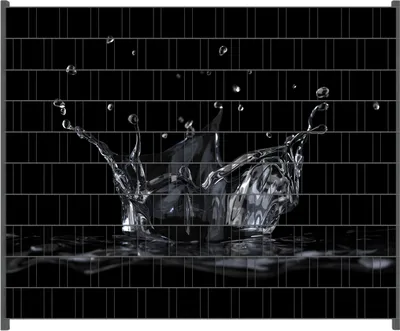 Produktbild von Wallario Zaunsichtschutz mit Motiv Aufspritzendes Wasser für Ein- und Doppelstabmatten Zäune in der Größe 250 x 200 cm