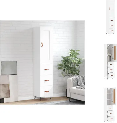 Produktbild von vidaXL Highboard Weiß 34,5x34x180 cm Holzwerkstoff -  Sideboards