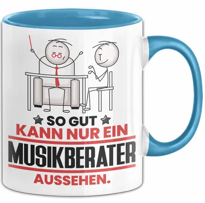 Produktbild von Musikberater Geschenk Tasse So Gut Kann Nur Ein Musikberater Aussehen Geschenkidee Kaffee-Becher (Blau)