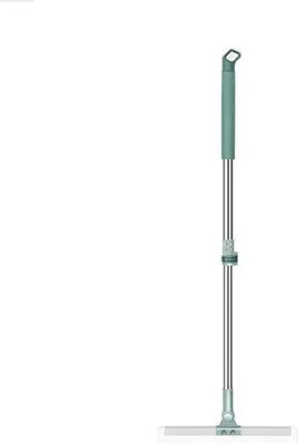 Produktbild von Bodenwischer, Schrubber mit Teleskopstange, verstellbarer Griff, Silikonklinge, Wasserbesen für Bodenfliesen, Marmor