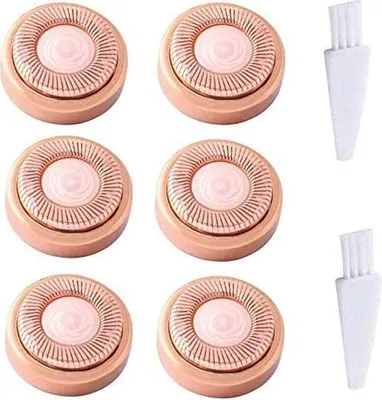 Produktbild von 6 Rosy Gold Ersatzköpfe für Flawless Gesichtshaarentferner – Ideal für Lippen, Kinn, Wangen & Koteletten