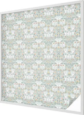 Produktbild von Buntglas Fensterfolie – 116x100 cm – Stained-Glass Design – blickdichte dekorative Sichtschutzfolie – selbstklebend, UV-Schutz – Hirschblumen