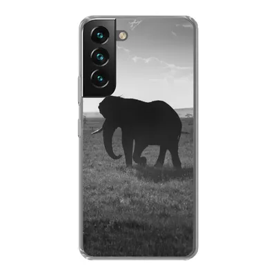 Produktbild von MuchoWow® Handyhülle Schutzhülle Hülle für Samsung Galaxy S22 Elefant - Einfarbig - Tiere - Schwarz und weiß Silikon Softcase Handy Hülle - Mobiltelefonhülle