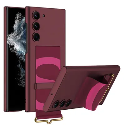 Image de Étui de protection en silicone pour Samsung Galaxy S23 avec dragonne - Étui pour téléphone portable - Neuf