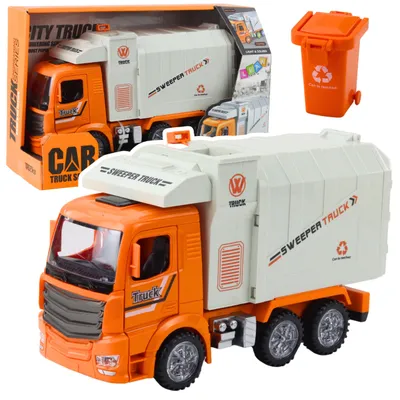 Immagine prodotto di Le luci della città del camion della spazzatura sembrano arancioni
