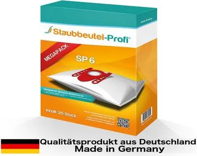 Produktbild von Staubsaugerbeutel Staubbeutel-Profi SP6 kompatibel zu Swirl S67 geeig. für Staubsauger  Siemens VS06G VSZ3 Z3.0 VSQ5X Q 5.0, VSQ8 Q8 (20 Staubbeutel)