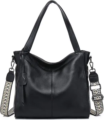 Produktbild von INF Stilvolle Lederhandtasche Schwarz