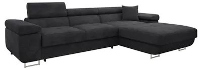 Produktbild von MIRJAN24 Ecksofa Torezio Mini, Stilvoll Eckcouch mit Bettkasten und Schlaffunktion, Einstellbare Kopfstützen, 280x170x70-90 cm (Farbe: Margo 227.09, Seite: Rechts)