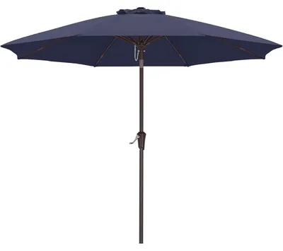 Produktbild von Sonnenschirm 270cm wasserabweisend Navy Blau Aluminium Kurbel Neigungsfunktion