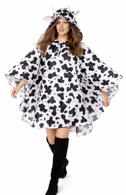 Produktbild von Kuh Party Poncho für Erwachsene