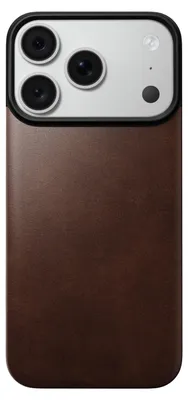 Immagine prodotto di Nomad, custodia in pelle con supporto magnetico Horween, compatibile con iPhone 18 Pro, colore marrone rustico