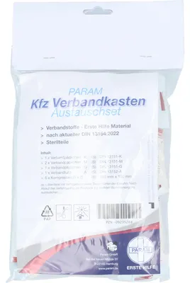 Produktbild von PARAM Kfz Verbandkasten Austauschset DIN 13164, 1 St. Pflaster