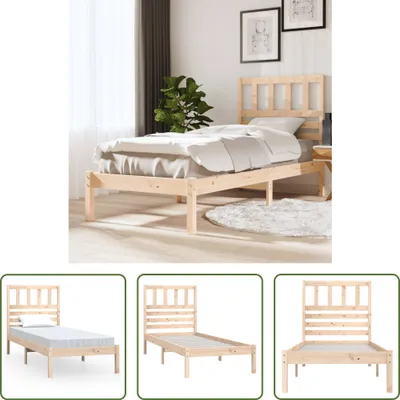 Immagine prodotto di The Living Store Letto in legno massiccio 75x190 cm pino