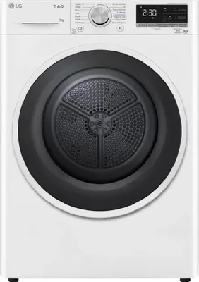 Produktbild von LG RH90V5AV6N, Freistehend, Frontlader, Wärmepumpe, Weiß, Tasten, Berührung, Rechts