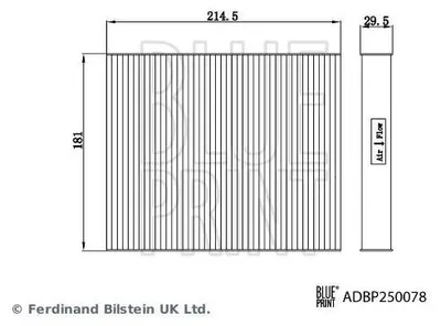 Produktbild von BLUE PRINT ADBP250078 Innenraumfilter Pollenfilter für TOYOTA Aygo X (AB70)