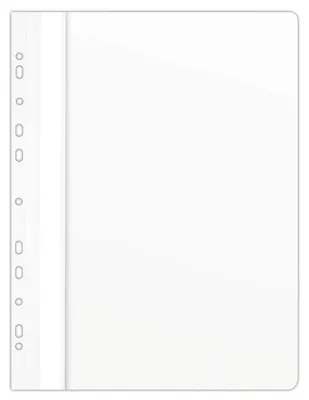 Image de DONAU 1704001PL-09 : Classeur à anneaux en plastique, perforé, format A4, couleur blanche. Classeur transparent en plastique