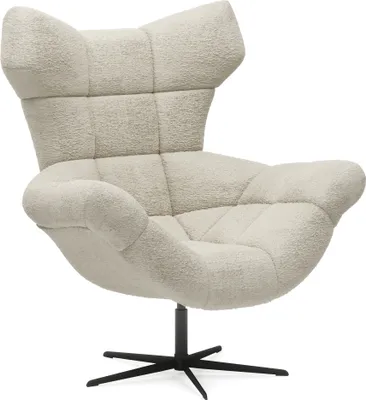 Produktbild von DomoHome | Ergonomischer Relax-sessel mit 360° Dreh-und Schaukelfunktion - Soft Lux-Schaumpolster Modernes Design für Wohnzimmer Schlafzimmer Büro | 104x46x119 cm | Beige