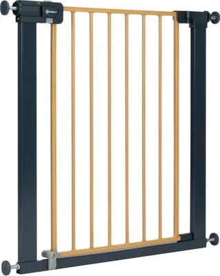 Image de Safety 1st Passerelle de sécurité, Easy Close Metal Gate, sans percer, 73-80 cm (extensible à 108 cm), ouverture d'une seule main, double sécurité, Wood