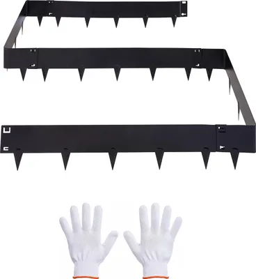 Obrázok produktu pre SucceBuy Lem trávnika, balenie po 6 ks, 1016 x 207 mm, ohraničenie záhonov z pozinkovanej ocele, vrátane rukavíc, plechov na trávnik, okrajov na kosenie, kovových palisád, ohraničenia záhonov pre kvetinové záhony a záhradné chodníky