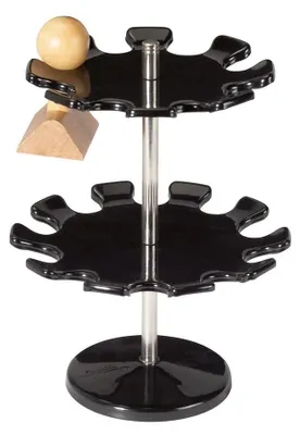Immagine prodotto di Portastampini da scrivania rotante - Portatimbri - 18 timbri - 14 x 14 x 18,5 cm - Nero