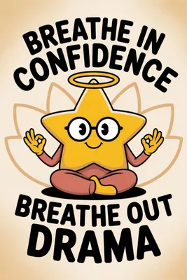 Produktbild von Poster 40x60cm Motivationsaffirmation Retro Vintage für das Wohnzimmer Breathe