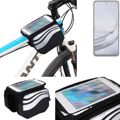 Produktbild von K-S-Trade Rahmentasche Fahrrad-Halterung kompatibel mit ZTE Axon 60 Rahmenhalterung Fahrrad Handyhalterung Fahrradtasche Handy Smartphone Halterung