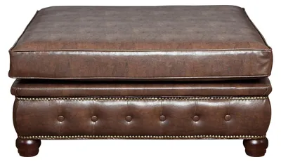Image de Tabouret de pied Club Lounge Tabouret Chesterfield textile Ottoman design Ottomane tissu