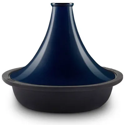 Image de Tajine en fonte - LA FONDERIE 1890 - TINGHIR - Ø 29 cm - Tous feux dont induction - Couvercle céramique - Bleu