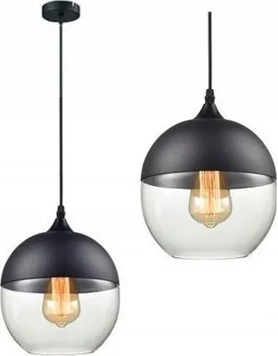 Two pendant lights are shown against a white background.