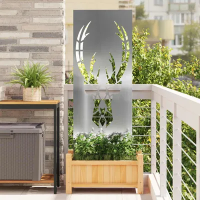 Obrázok produktu pre Maison Exclusive – Záhradná clona strieborná 50 x 140 cm Pozinkovaná oceľ
