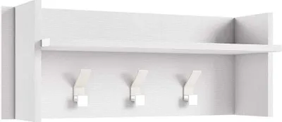 Immagine prodotto di Pannello appendiabiti da parete bianco con 3 ganci