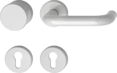 Produktbild von Türbeschlag 111.23R/122.23 Wechselgarnitur | Türgriff für Innentür auf Rosette PZ | lichtgrau