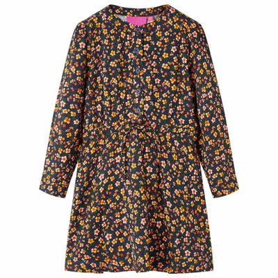 Immagine prodotto di vidaXL Abito da bambino con maniche lunghe blu navy 116