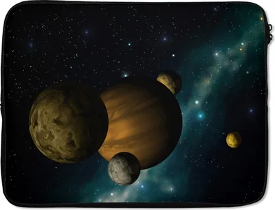 Produktbild von MuchoWow® Laptop Hülle 15 Zoll Planeten - Sterne - Mond Laptoptasche - Laptoptasche - Sleeve - Rundum-Schutz