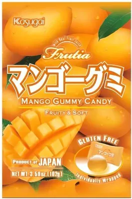 Immagine prodotto di Kasugai Seika | Frutia Mango Gommose - 102 g - Gusto frutta - Senza allergeni - Caramelle