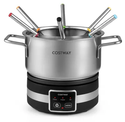 Obrázek produktu pro Elektrická sada na fondue, 1200 W, objem 2,3 l, s regulací teploty, 6 vidliček