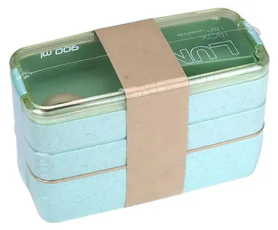 Produktbild von Bento-Box für Erwachsene - 3 stapelbare Beh?lter - ideal für Arbeit und unterwegs