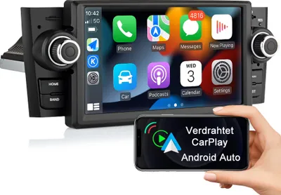 Obrázek produktu pro 7''Carplay autorádio pro Fiat Linea Grande NAVI 2007-2012 GPS RDS SWC BT DAB+ android11 1+16G