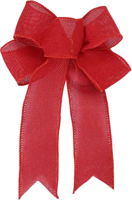 Produktbild von INF 5 Packungen Weihnachtsschleifendekoration, Kränzeschleife, Weihnachtsbaumschleife Rot