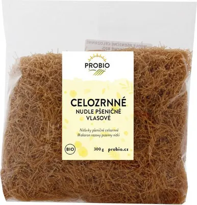 Obrázek produktu pro Nudle pšeničné celozrnné vlasové BIO 300 g PROBIO