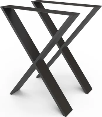 Produktbild von 1xPaar sossai Tischkufen in Schwarz 60x72cm Tischgestell Tischbeine Tischuntergestell TKX3 Rahmen